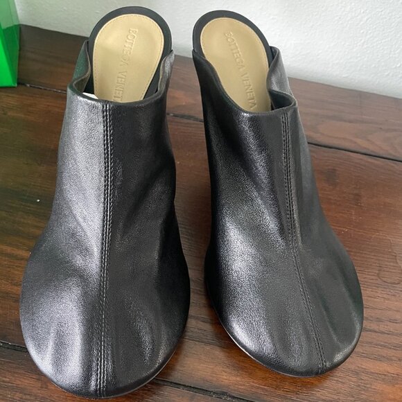 BOTTEGA VENETA 667191 Cocktail Stretch Black Leather Mule Pumps Shoes 36.5 - Picture 7 of 16